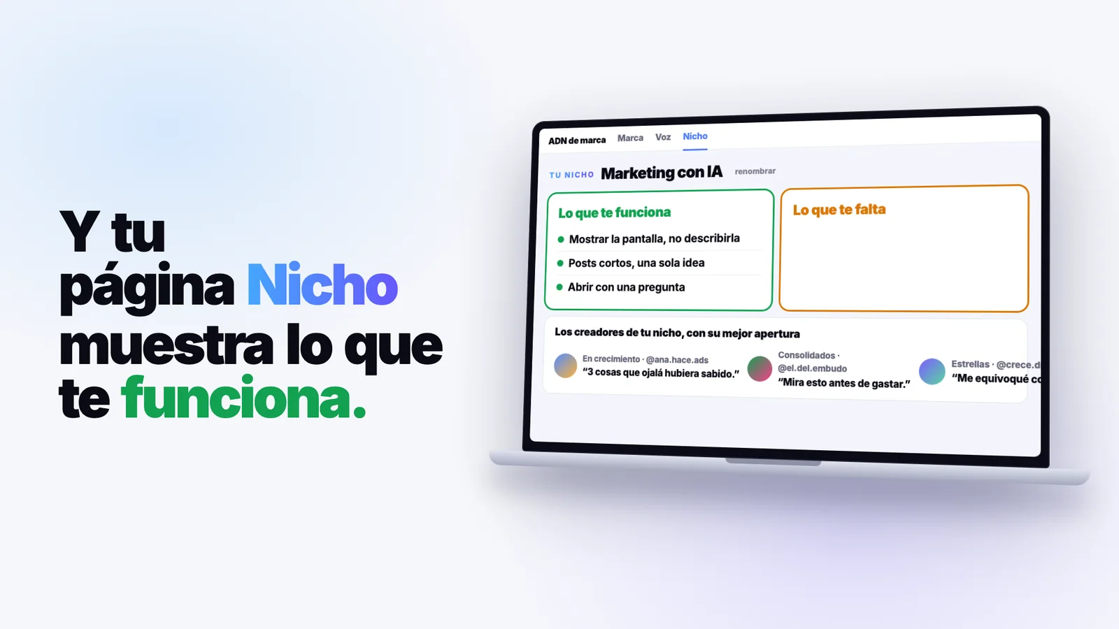 La página Nicho