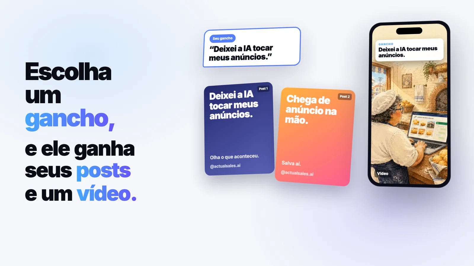 Posts e um vídeo