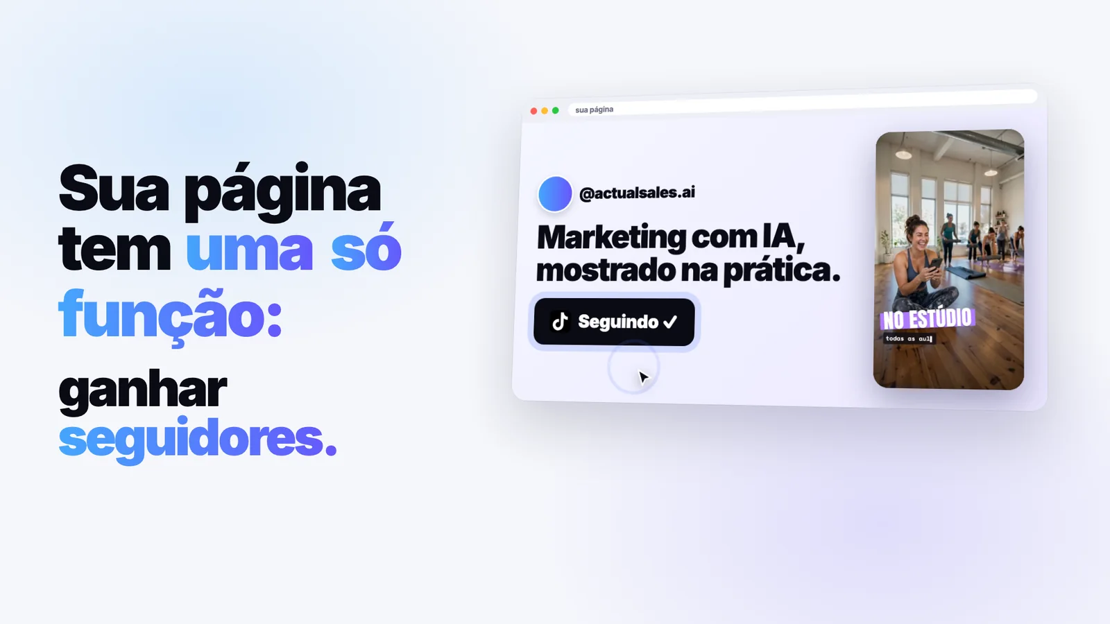 Uma página para seguirem você