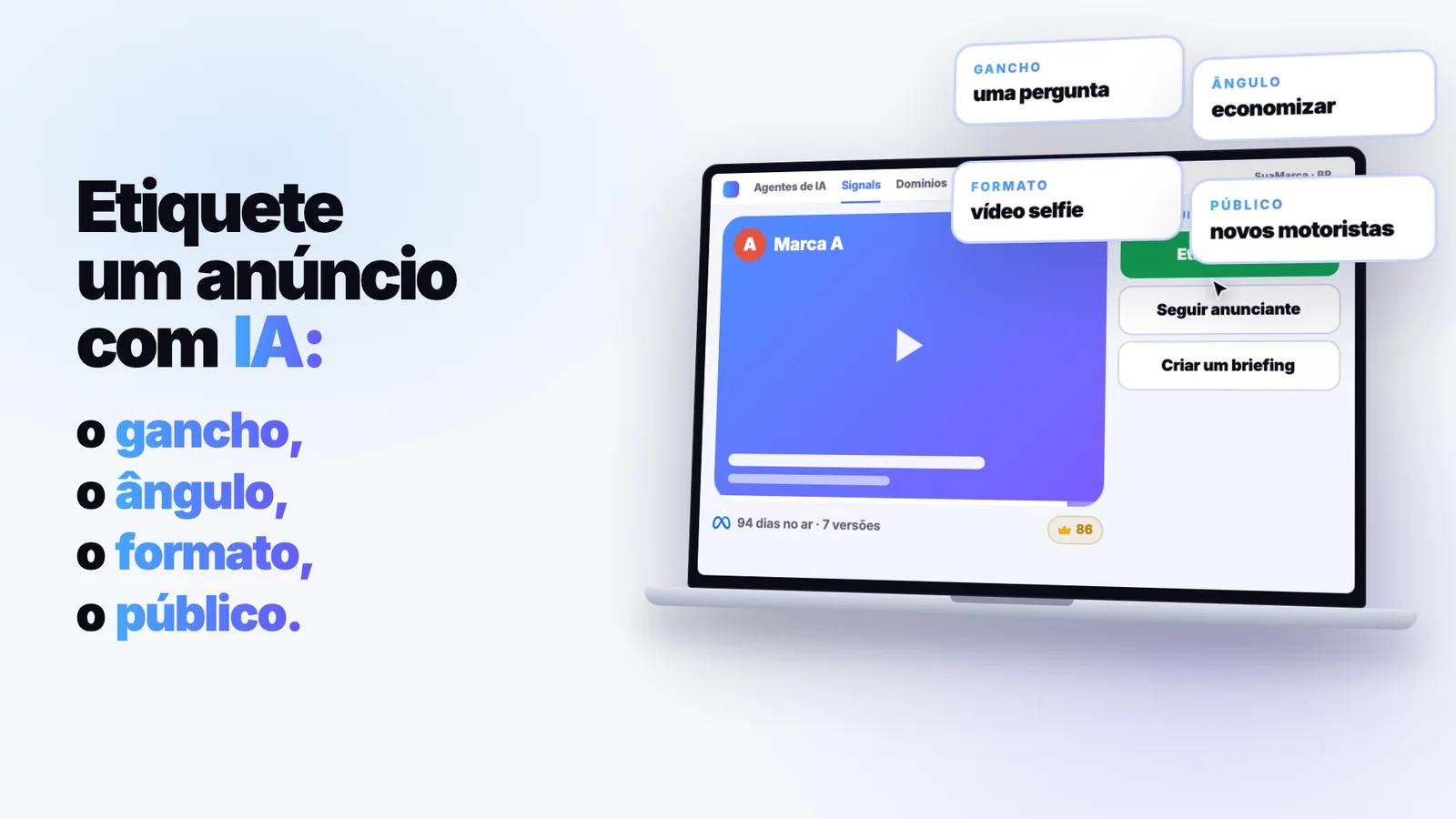 Etiquete um anúncio com IA